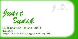 judit dudik business card